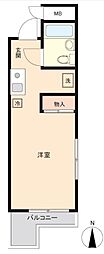 メゾンドフレシール ワンルームの間取図画像