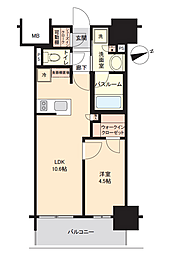 オープンレジデンシア池下THEONE 1LDKの間取図画像