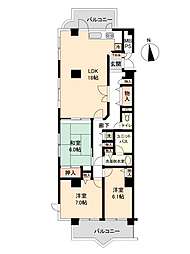 ちょーふ第一マンション 3LDKの間取図画像