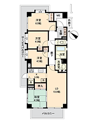 メゾン・フィオーレ上足洗 4LDKの間取図画像