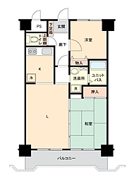 ダイアパレス南郷 2DKの間取図画像