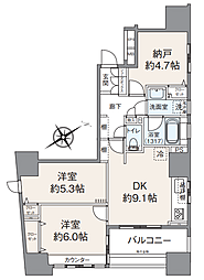 グランベル東京シーク 2SDKの間取図画像
