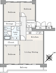 昭島つつじが丘ハイツ北住宅22号棟 3LDKの間取図画像