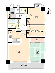 トーカンマンション竜美ケ丘 2SLDKの間取図画像