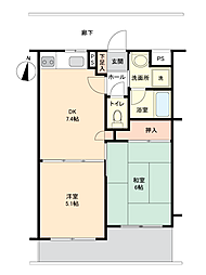 エクレール多摩永山 2DKの間取図画像
