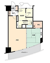 新潟ダイカンプラザ遊学館 1LDKの間取図画像