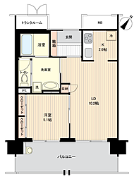 ザ・レジデンス白金スイート 1LDKの間取図画像