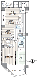 武蔵野台ヒルズ 4LDKの間取図画像