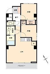 ネオコーポ行徳 2LDKの間取図画像