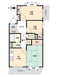 ライオンズマンション六浦台 3DKの間取図画像