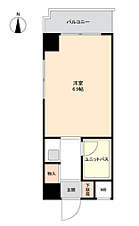 パレ・ドール文京第2 1Kの間取図画像