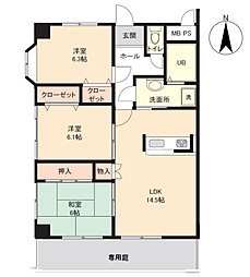 パレ・ロワイヤル岩橋 3LDKの間取図画像