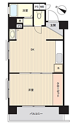 トーア錦糸町マンション 1DKの間取図画像