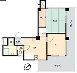 渋谷原町アビタシオン 2DKの間取図画像