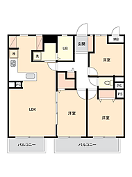 ライオンズマンション多摩川河辺第2 3LDKの間取図画像