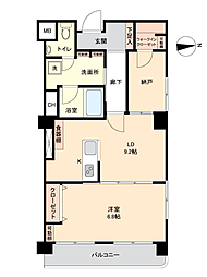 三栄わらびハイツ 1SLDKの間取図画像