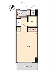 WINBEELSOLO熊谷No.3 ワンルームの間取図画像