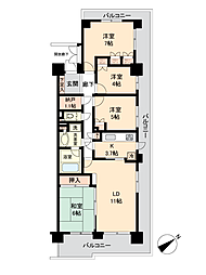 東海大学前パーク・ホームズ 4LDKの間取図画像