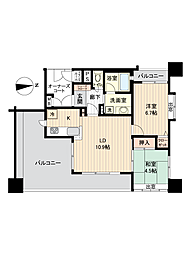 Dレスティア平三倉 2LDKの間取図画像