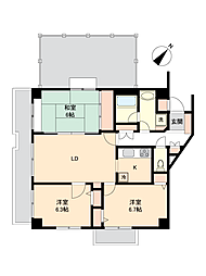 ロイヤルステージ北浦和 3LDKの間取図画像