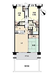 ダイアパレス津田沼けやき通りライトスクエア 3LDKの間取図画像