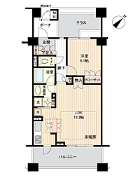 ヴェルビュ新百合ヶ丘 1LDKの間取図画像