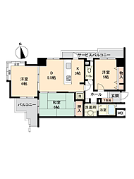ナビシティ新岐阜 3DKの間取図画像