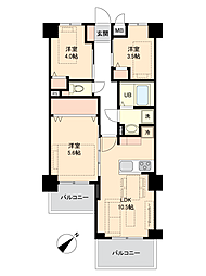 セザール月島 3LDKの間取図画像