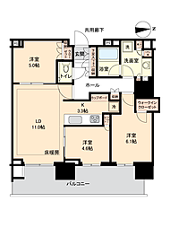 HARUMIFLAGPARKVILLAGET棟 3LDKの間取図画像