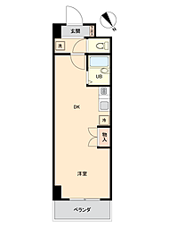 オクタワーズ野幌イーストタワー 1DKの間取図画像