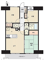 レックスハイツ土浦 3LDKの間取図画像