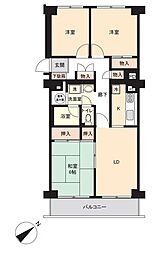 ルネ春日部7号棟 3LDKの間取図画像