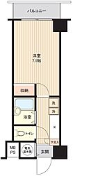 コスモフォーラム三鷹 1Kの間取図画像