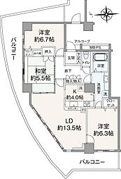 ウェルシティ横須賀天空の街 3LDKの間取図画像