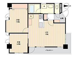 メゾンミール旭町 2LDKの間取図画像