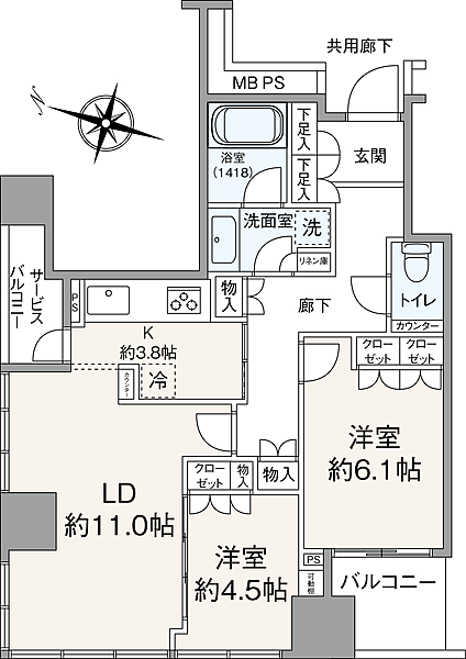 間取りを拡大表示