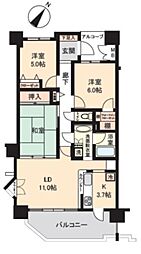 サーパス青山 3LDKの間取図画像