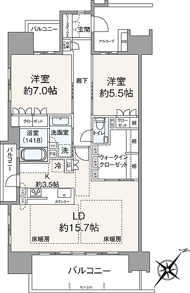 間取りを拡大表示