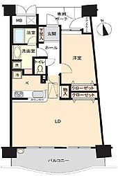 パインズマンション長浦駅前タワー 1LDKの間取図画像