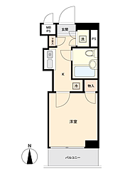 ワコーレ東村山 1Kの間取図画像