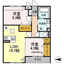 カーサ ビアンコ  ｜ 東京都小平市仲町（賃貸アパート2LDK・1階・53.04㎡） その2