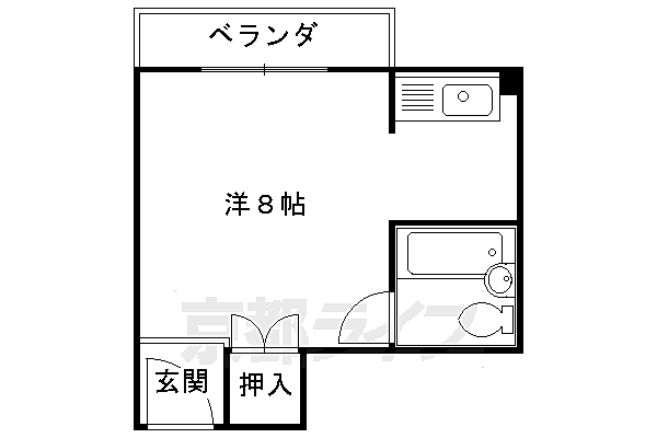 メゾン大垣 201｜京都府京都市左京区田中西浦町(賃貸マンション1K・2階・22.27㎡)の写真 その2