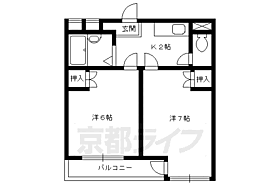 京都府京都市北区大宮北山ノ前町（賃貸マンション2K・2階・34.11㎡） その2