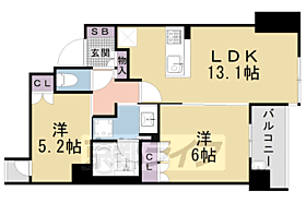 京都府京都市中京区竹屋町通室町西入鏡屋町（賃貸マンション2LDK・2階・54.68㎡） その2