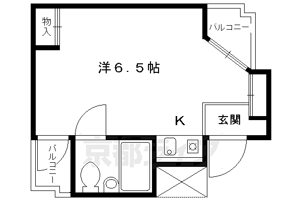 デトムワン京大前 302｜京都府京都市左京区田中大堰町(賃貸マンション1K・3階・17.24㎡)の写真 その2