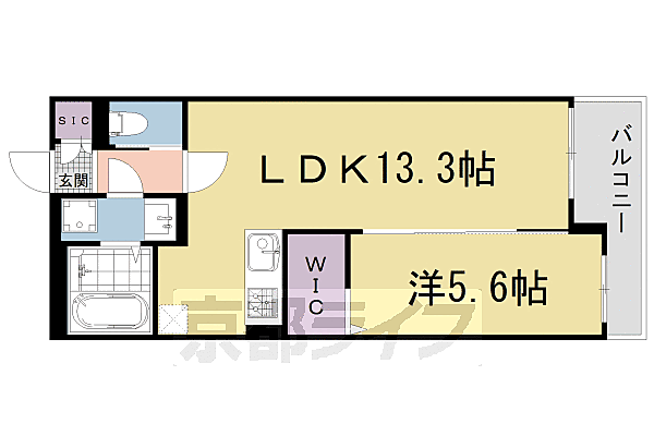 仮）新丸太町ハイツ 302｜京都府京都市左京区新丸太町(賃貸アパート1LDK・3階・45.56㎡)の写真 その2