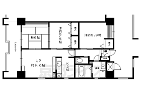 京都府京都市下京区万寿寺通富小路西入本上神明町（賃貸マンション3LDK・4階・66.75㎡） その2