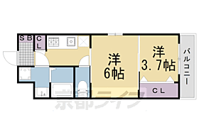 京都府京都市中京区聚楽廻西町（賃貸マンション2K・3階・30.26㎡） その2