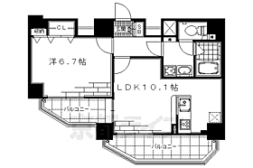 京都府京都市上京区大宮通竹屋町上る藁屋町（賃貸マンション1LDK・2階・42.27㎡） その2