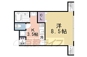 京都府京都市北区紫野西泉堂町（賃貸マンション1K・3階・25.84㎡） その1